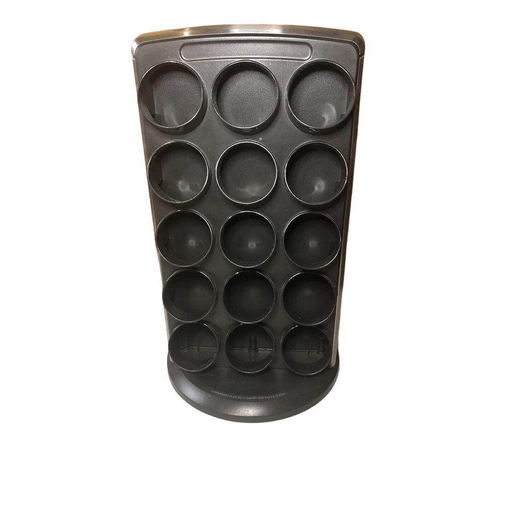Breville BKC100 K-Cup Carousel Coffee Rack Tower‎ Black Plastic-Stainless